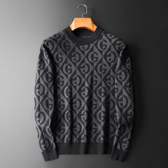 Men's Thick Half Turtleneck Slim Fit Cardigan Sweater