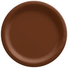 Amscan Chocolate Brown Round Paper Plates - 8.5" (Pack Of 20) - Perfect For Parties Celebrations & Picnics