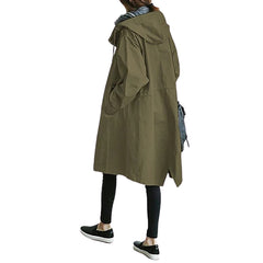 Medium Length Casual Trench Coat for Women in Autumn