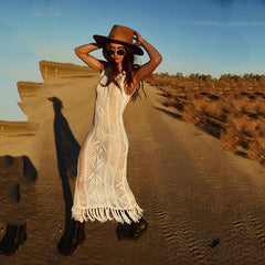 2020 Summer Knit Tassel Beach Dress & Bikini Cover-Up