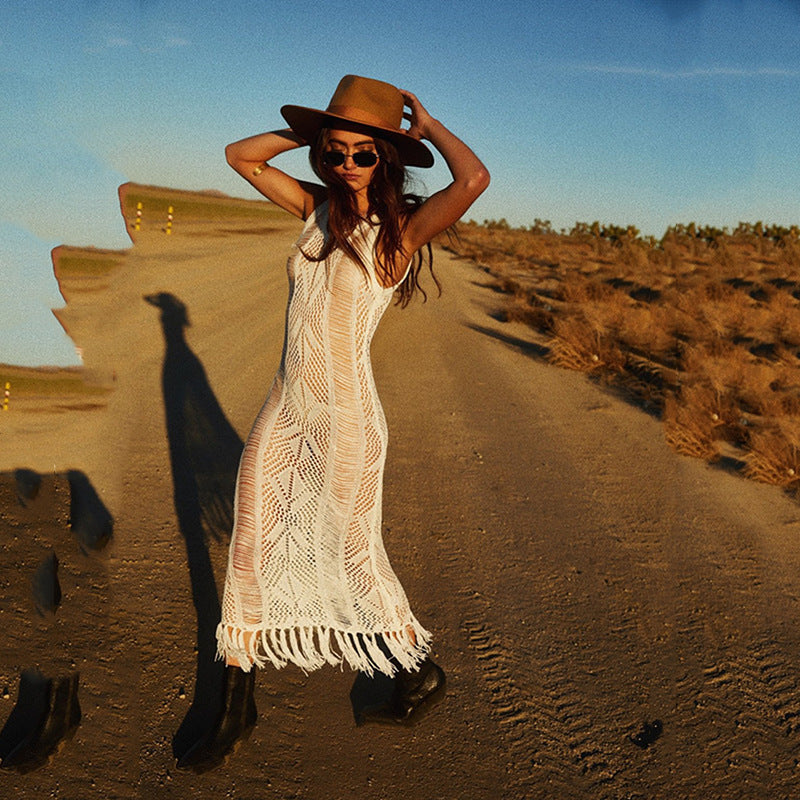 2020 Summer Knit Tassel Beach Dress & Bikini Cover-Up