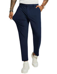 PJ PAUL JONES Mens Casual Golf Joggers Pants Stretch Slim Fit Cool Sweatpants Work Travel Dress Tapered Pants Navy Blue XL