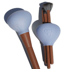 brush bubble Original Silicone Makeup Brush Covers for Travel A Storage & Organizer Case for Brushes to protect Makeup Bag Universal Design For Single & Multi-fit Periwinkle 2 Pack Set