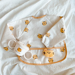 Waterproof Long Sleeve Baby Bibs with Pocket for Toddlers