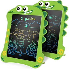 LCD Dinosaur Writing Tablet for Kids - 8.5 iches Toddlers Toys Learning Drawing Pad for Ages 3+ Years Old Boys Girls Ideal as Eductional Gift for Birthday and Christmas Stockings Stuffers (2 Packs)