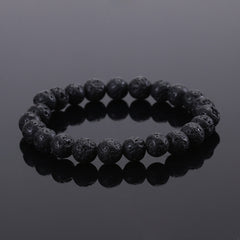 Elastic Beaded Bracelet with Natural Tiger Eye Stones