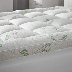 Cooling Mattress Topper - California King Size | Plush Pad Mattress Topper for Back Pain Relief 8-21" Deep Pocket | Viscose Made from Bamboo Pillow Top | Bedroom Essentials