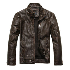Men's Fleece Lined Leather Jacket