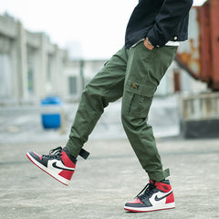 Men's Casual Loose Fit Tapered Cargo Pants