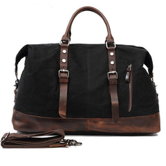 Men's Waterproof Canvas Travel Bag with Large Capacity