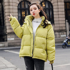 Chic Short Cotton Padded Jacket with Loose Fit