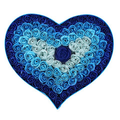 Gradient LED Heart-Shaped Soap Rose Gift Box
