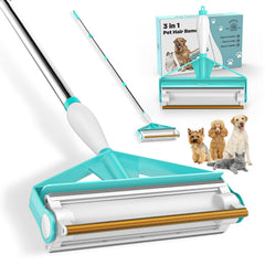 Gimars Extra Wide Adjustable Carpet Rake for Pet Hair Removal 68" Long Handle Pet Hair Remover Large-Area Carpet Hair Removal Tool Reusable Cat & Dog Hair Remover for Couch Rugs Clothes and Car