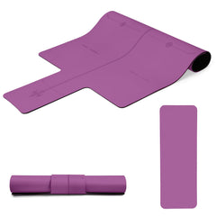 Pilates Reformer Mat towel Pilates Bed Non-Slip Mat Fitness Mat Travel Yoga Mat Pilates Core Mattresses Pilates Rehab Equipment Towel Black Non-Slip Rubber Material Foldable Washable Pilates Bed Non-Slip Mat (Purple)