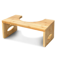 Toilet Stool7 Inches H Foldable Bamboo Squat Poop Stool for Children Adults SeniorsEasy to UseSturdy Potty Stool for Bathroom Toilet.