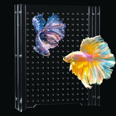 SIKGFPN Acrylic Fish Tank DividerAquarium Divider Fit for 15 Gallon/ 20 Gallon Long TankAdjustment Clear Fish Tank Separator Set with Suction Cups(15gal/20gal Long)