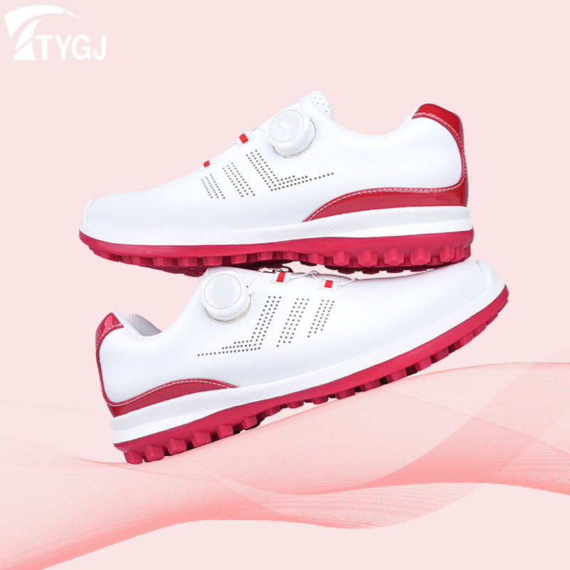 Women's Waterproof Golf Shoes with Knob Laces