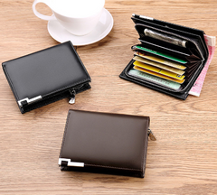 Men's Leather Wallet with Multi-Card Slots (One Piece)