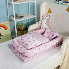 Foldable Portable Crib with Bionic Infant Mattress