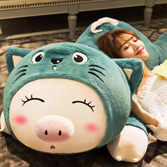Cute Large Pig Plush Toy and Pillow for Girls