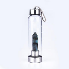 Natural Crystal Energy Glass Cup and Wand Set