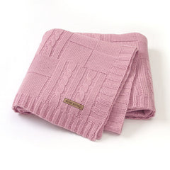 Solid Color Knitted Baby Blanket for Men and Women