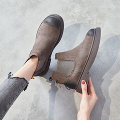 Women's Martin Boots 2020, Leather Chunky Ankle Boots