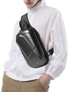 Men's Casual PC Hard Shell Anti-Crush Chest Bag