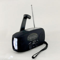 Multifunctional Emergency Radio with Solar Power and Flashlight