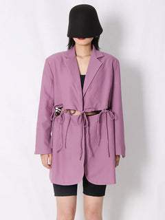Women's Open Long Sleeve Casual Jacket - High Street Fashion