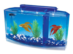 Penn-Plax Deluxe Triple Betta Bow Aquarium Tank 0.7-Gallon