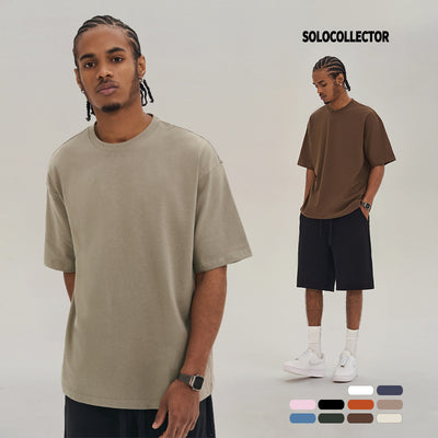 280G Cotton Loose Fit Crew Neck T-Shirt for Men