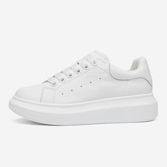 Genuine Leather Autumn Fashion White Sneakers for Women