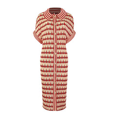 Summer Women's Heart Print Wrinkle Dress - Casual Fashion