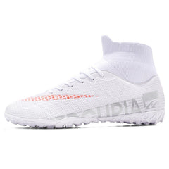 Men's White Football Shoes for Artificial Grass Training