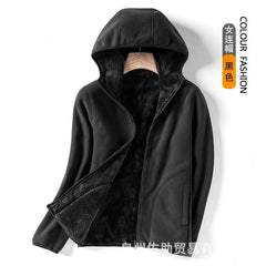 Reversible Fleece Hoodie for Men and Women, Warm