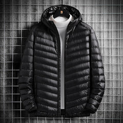 Men's Warm Lightweight White Duck Down Jacket