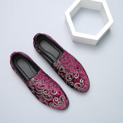 Men's Fashion Slip-On Loafers with Sequins Design