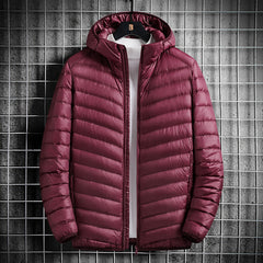 Men's Warm Lightweight White Duck Down Jacket