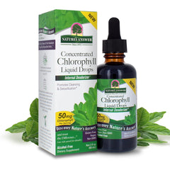Natures Answer Alcohol-Free Chlorophyll 50mg 2oz Liquid | Internal Deodorant | Skin and Hair Support | Supports Immune Function Detoxification | Gluten Free Non-GMO | Single Count