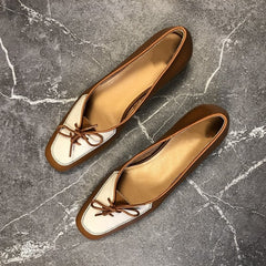 Women's Mixed Color Flat Oxford Shoes for Casual Style