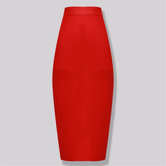 Elegant High Waist Mid-Length Bandage Skirt
