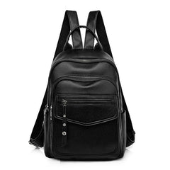 Large Capacity Solid Color Casual Backpack for Moms