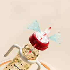 Children's Anti-Spray Learning Drinking Cup with Straw