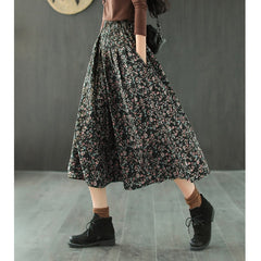Elastic Waist A-line Midi Skirt for All Occasions