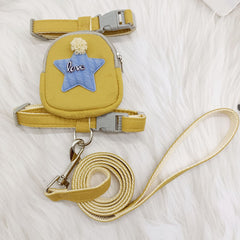 Adjustable Dog Traction Rope with Backpack Accessories
