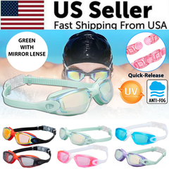 Clear Comfortable Swimming Goggles UV- Anti-Fog Swim Glasses Mirror Adult & Kids