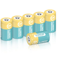 ALLENERGY CR123A 3V Lithium Battery CR17345 3 Volt 123A Batteries 6 Pack High Capacity 10 Years Shelf Life