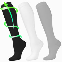 Iseasoo 3 Pairs Copper Compression Socks for Women&Men Circulation-Best for RunningNursingHikingFlight&Travel(S/M)