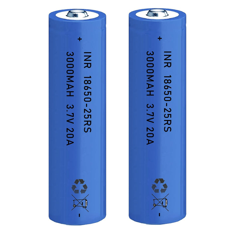 AFSONGOO 3.7 Volt 18650 Rechargeable Battery 18650 Battery 2Pack Large Capacity 18650 Batteries for HeadlampLED FlashlightMini Fans etc (Button Top)